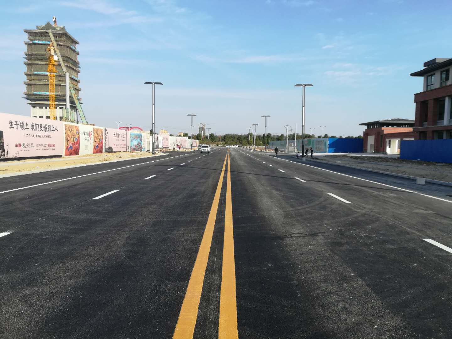 喜讯||我局承建的颍上县城北新区三期路网PPP项目部分道路顺利通过验收